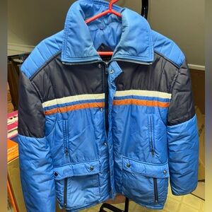 Vintage Ski Apparel Coat Jacket Sz M Blue Full Zip